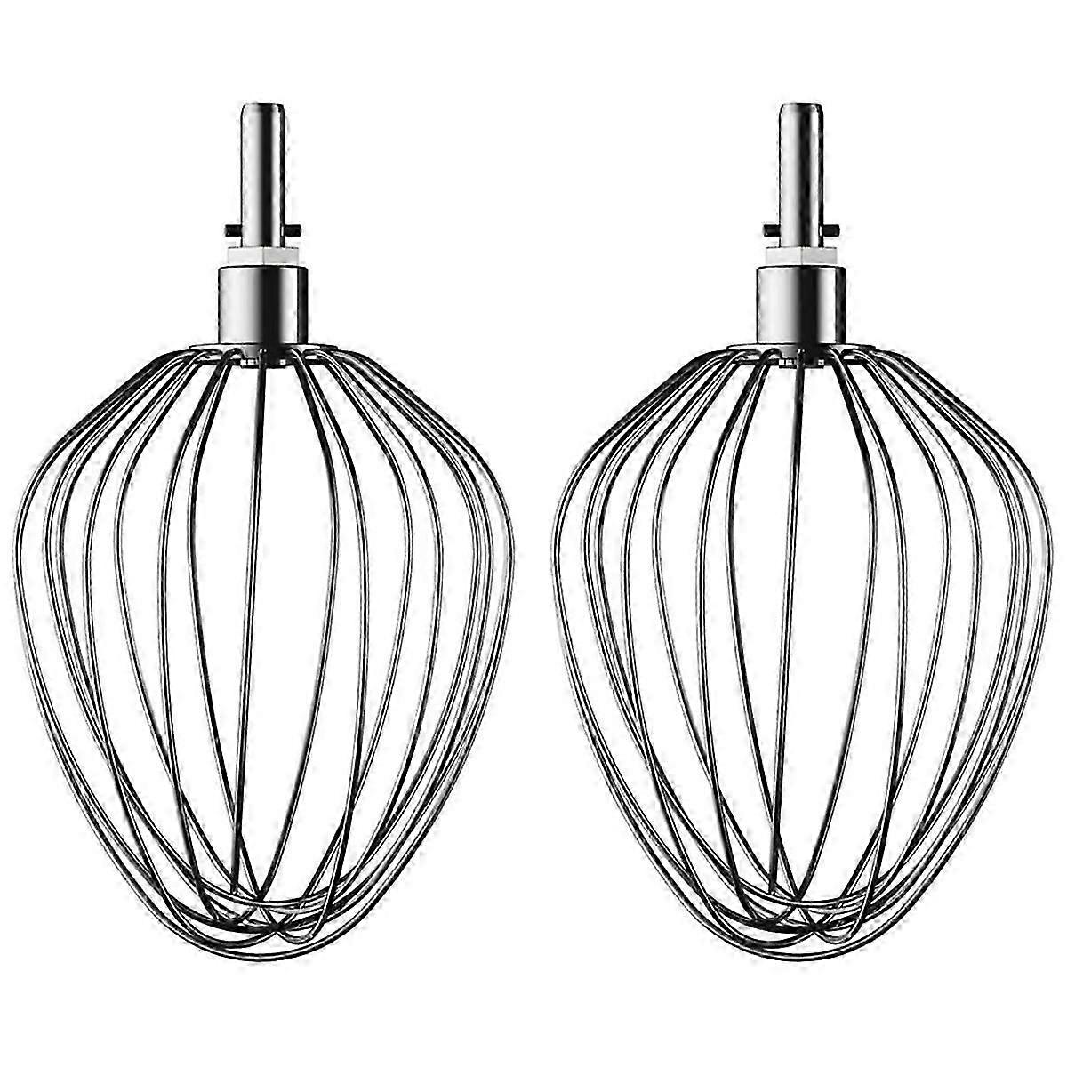 2X Stainless Steel Whisk, Accessory suitable for Food Processors, Balloon Whisk Suitable suitable for All Chef XL Food