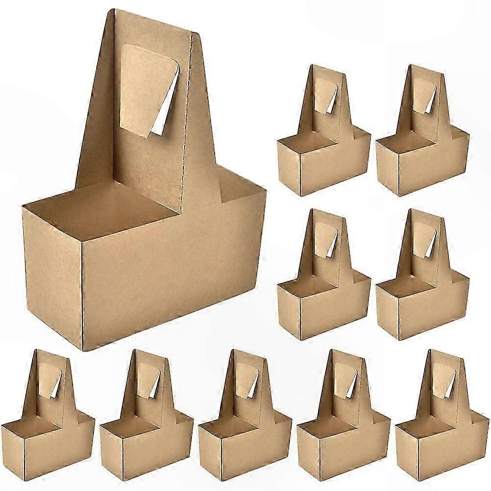 10 Pack Disposable Paper Coffee Trays for Takeout Beverages