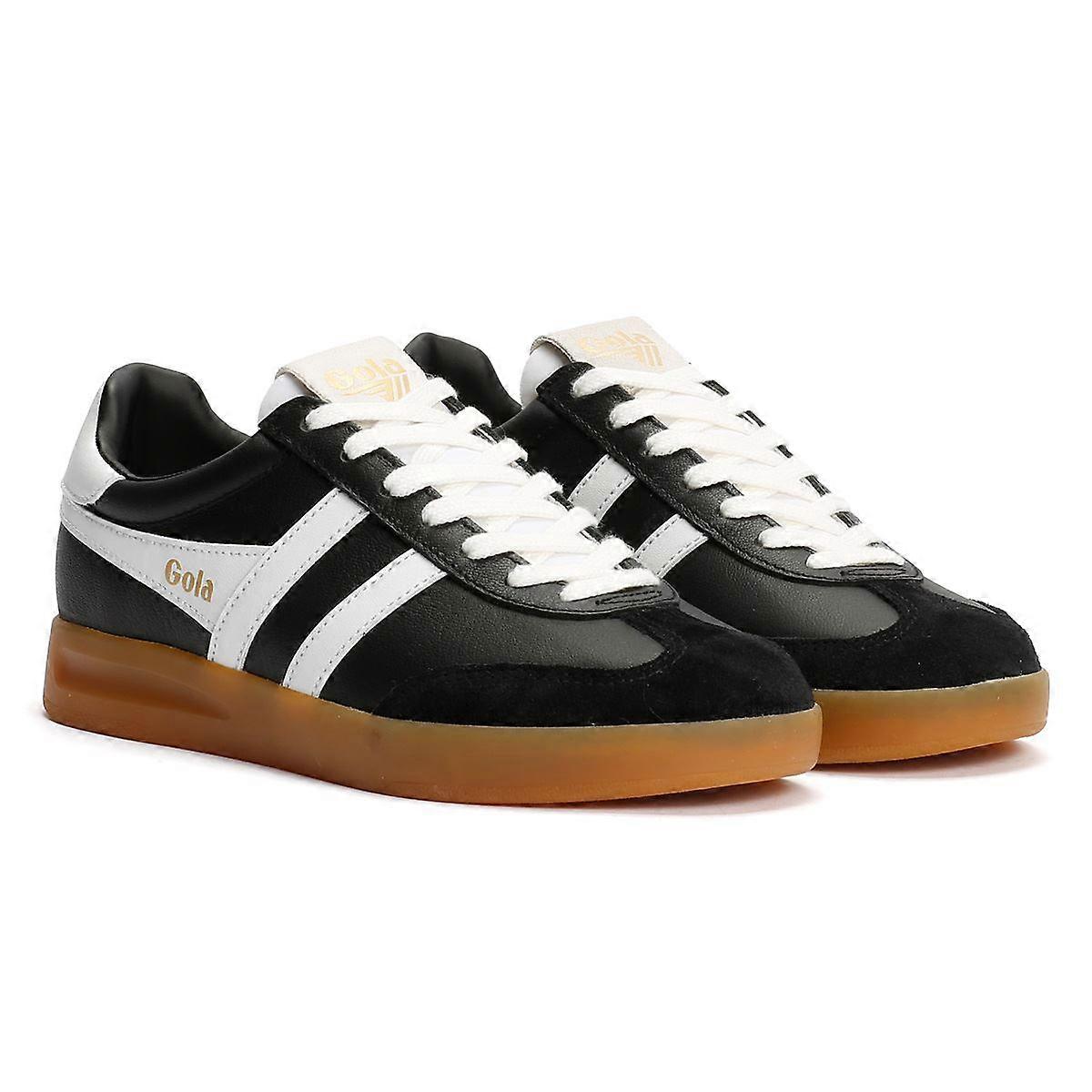 Gola Cyclone Leather Women's Black/White/Gum Trainers