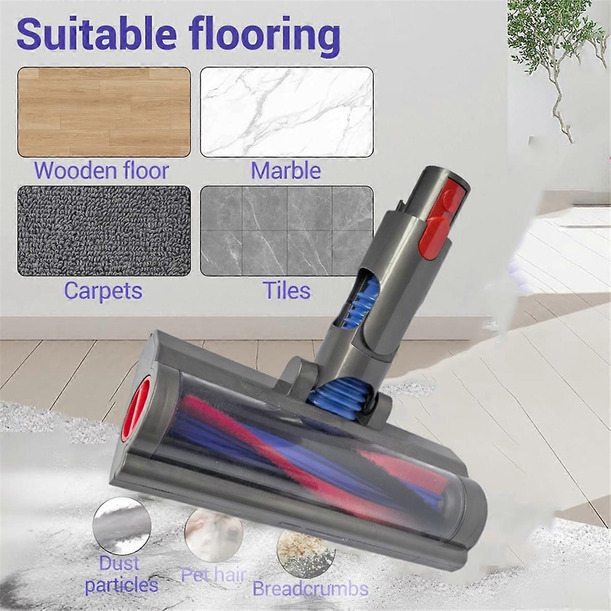 Quick-Release Head Cleaner Brushes for V7 V8 V10 V11 V15 Vacuum Attachments with LED Light for Hardw