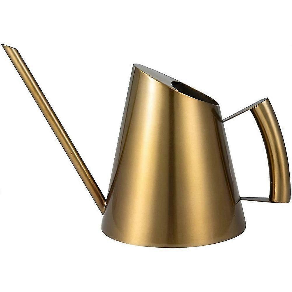 Annaffiatoio piccolo da 14 oz/400 ml per interni, in acciaio inox, con beccuccio lungo (colore oro)