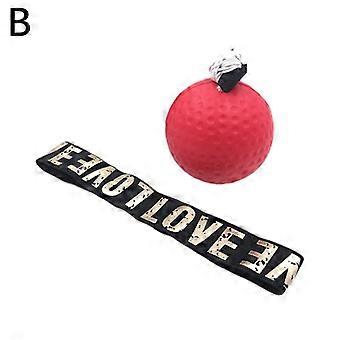 1 Pack Pu Glue Boxing Reflex Ball with Headband for Speed Training Coordination Fitness Mat