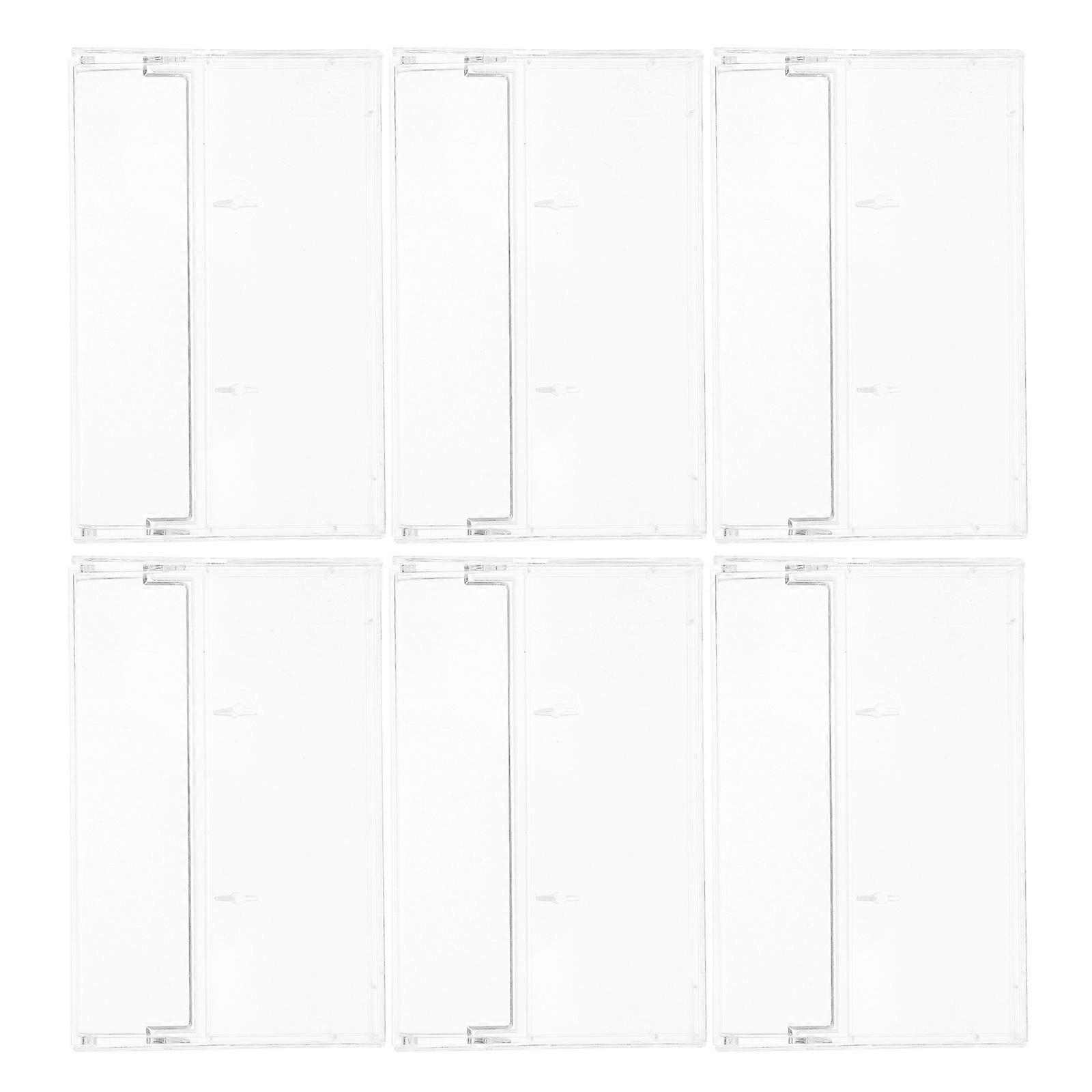 Cassette Tape Cases Simple Design Protection Function Transparent Color 11.00X7.00X1.60CM 6Pcs