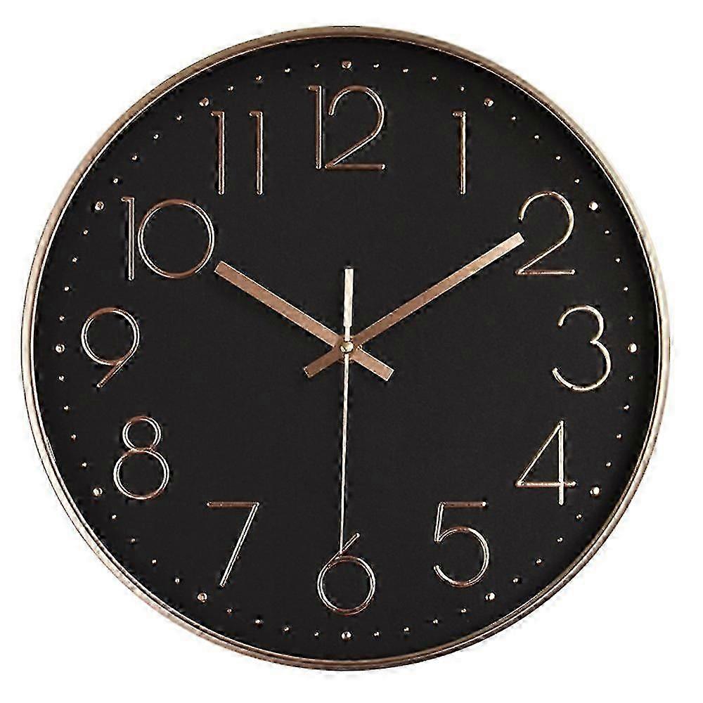 Wall Clock Silent Non Ticking Quality Quartz, Round Easy To Read