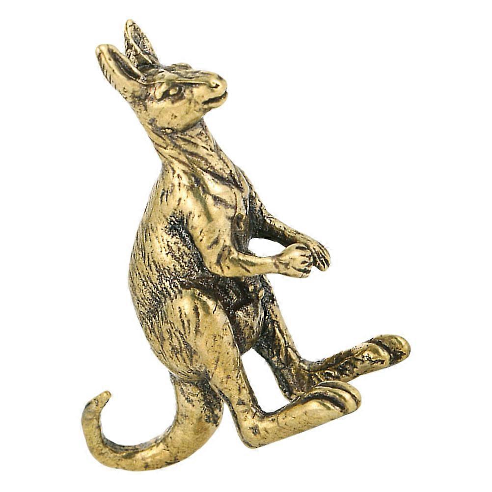 Decorative Kangaroo Solid Brass Animal Indoor Desktop Decor 1Pack