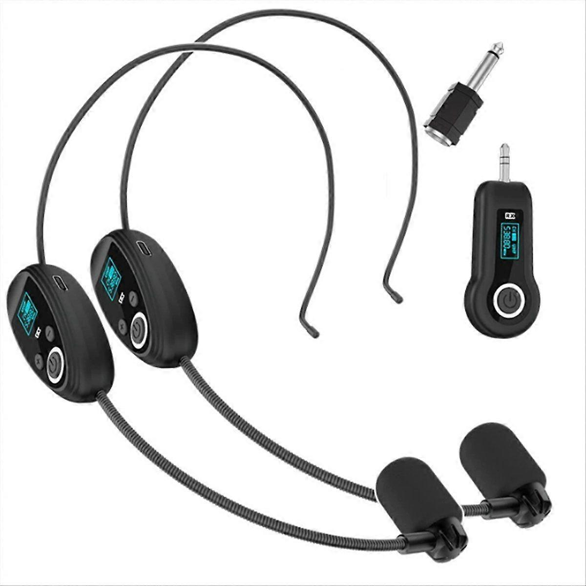 2.4G Head-Mounted Wireless Microphones Headset Transmitter with Receiver for Voice Amplifier Speaker Teaching Audio B