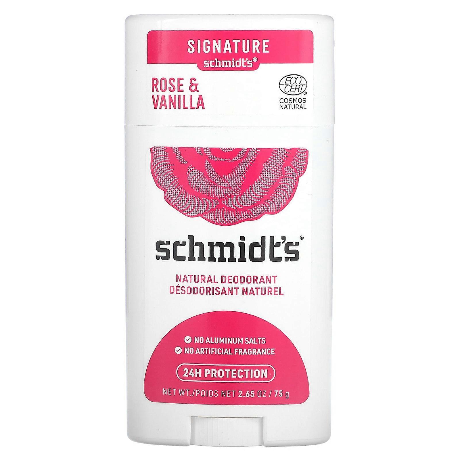 Natural Deodorant, Rose & Vanilla, 2.65 oz (75 g)
