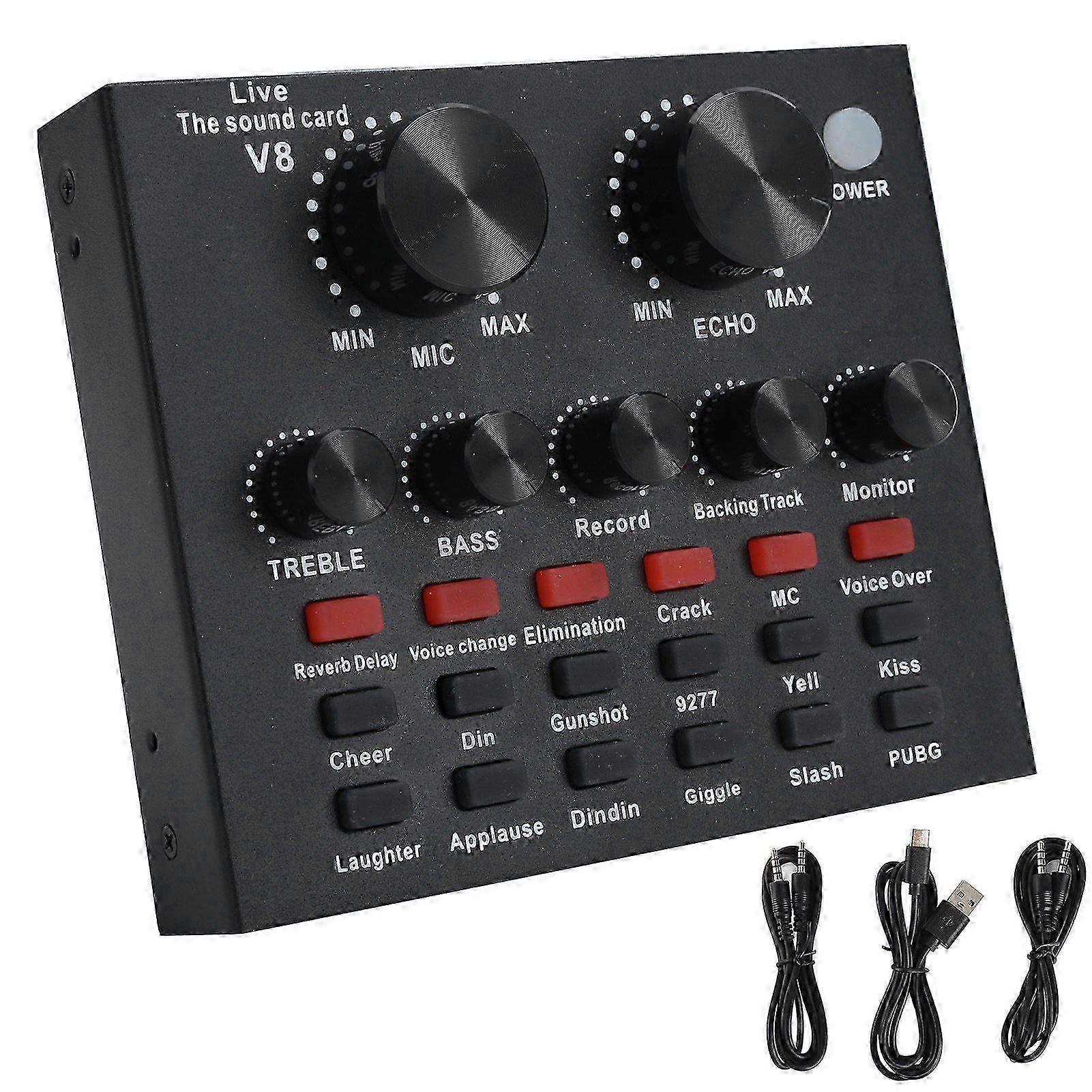 Live Sound Card Voice Changer Bluetooth Support Mobile Phone Computer Headset Using