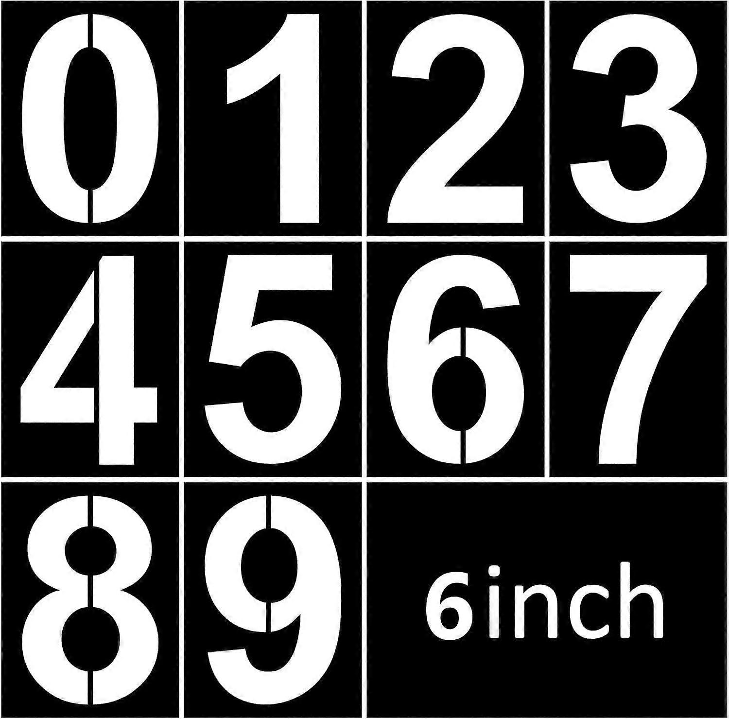 6 Inch Number Stencils Set 0-9 Address Number Stencil Templates Reusable Plastic