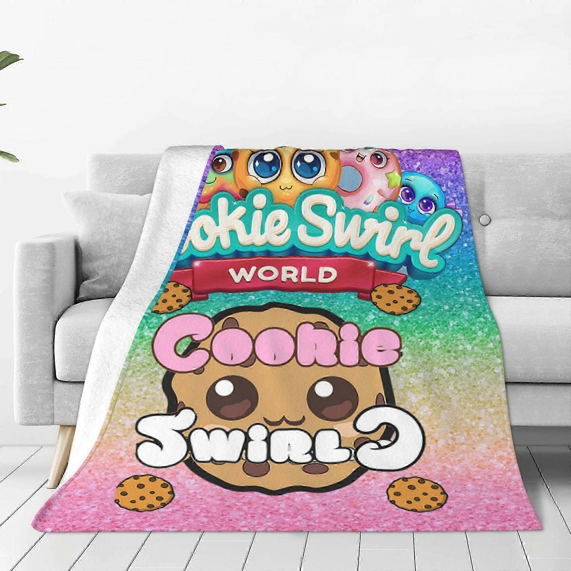 Blanket CookieSwirlC Blanket Throw Lightweight Soft Air Conditioning Flannel Blankets for Bed Couch Sofa Party DecorationsEUB390
