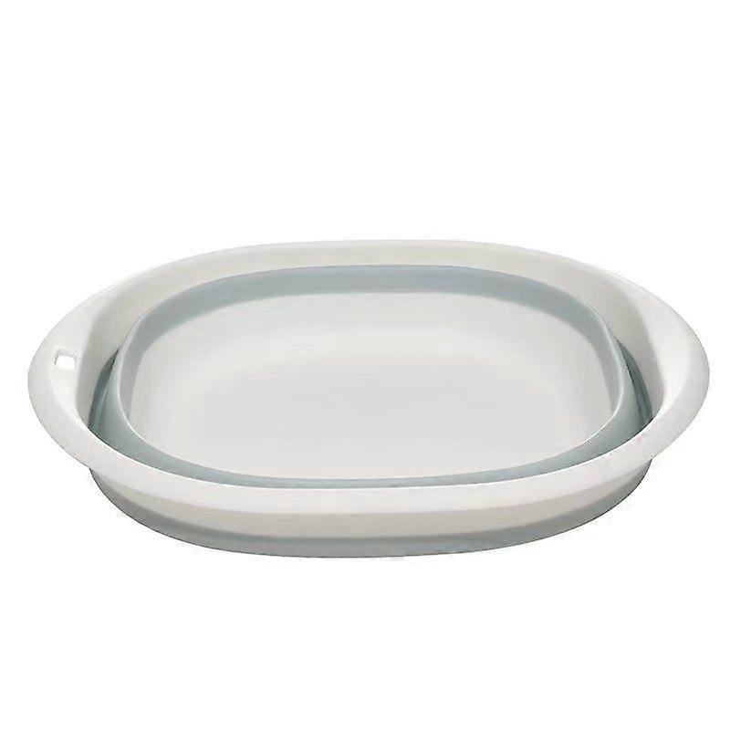 Rectangular washbasin, square washbasin, medium blue and white folding washbasin 31 * 10.5cm