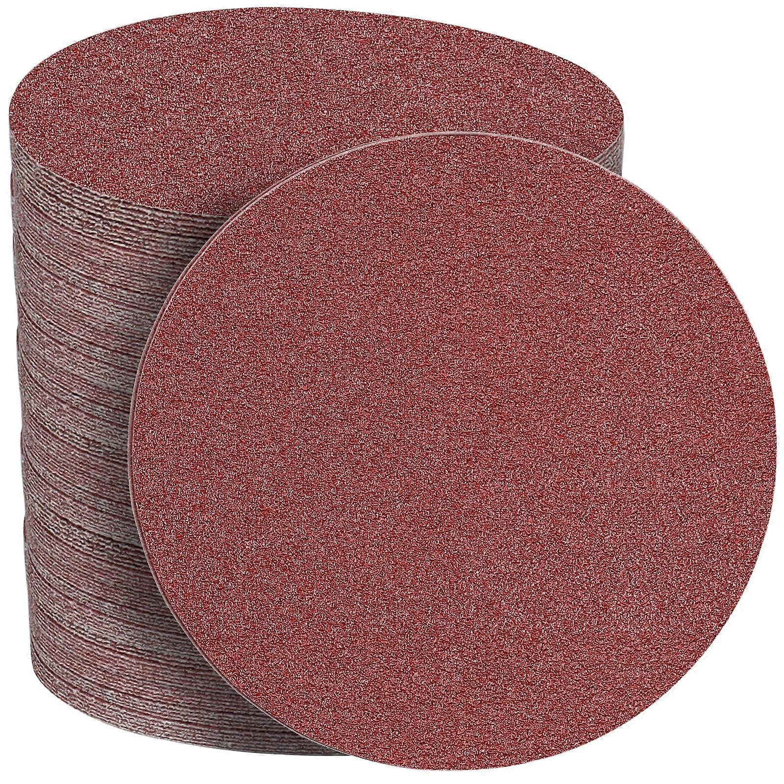 Sanding Discs 50 Pcs 150mm 240 Grit No Holes Hook and Loop for 6 Inch Random Orbital Sander