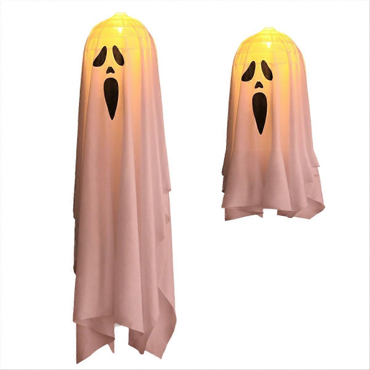 Halloween Ghost Lights, Outdoor Decorations Hanging Glowing Ghosts, B