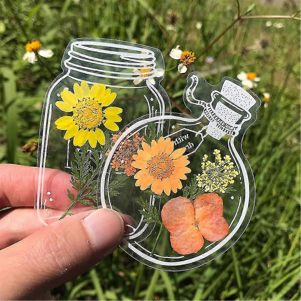 30pcs Diy Transparent Dried Flower Bookmarks Handmade Gift
