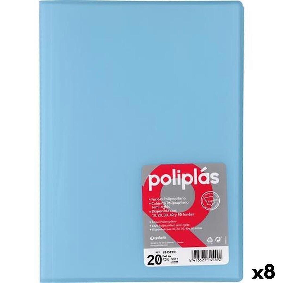 Organiser Folder Grafoplas POLIPLÁS Blue A4 (8 Units)