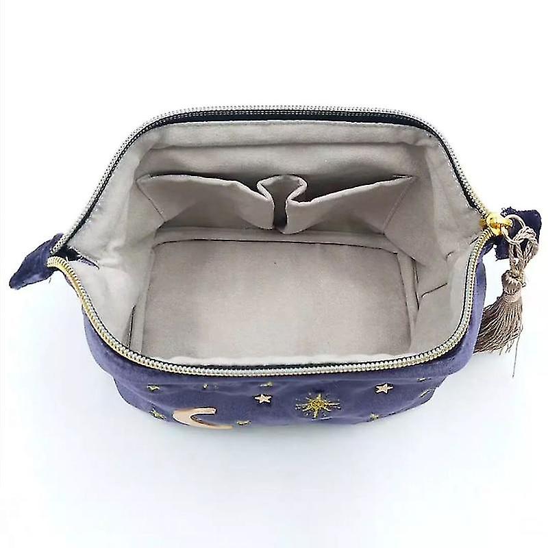 化粧品トイレタリーバッグかわいいベルベット刺繍化粧品バッグ旅行主催者女性化粧バッグジッパーメイクアップポーチ