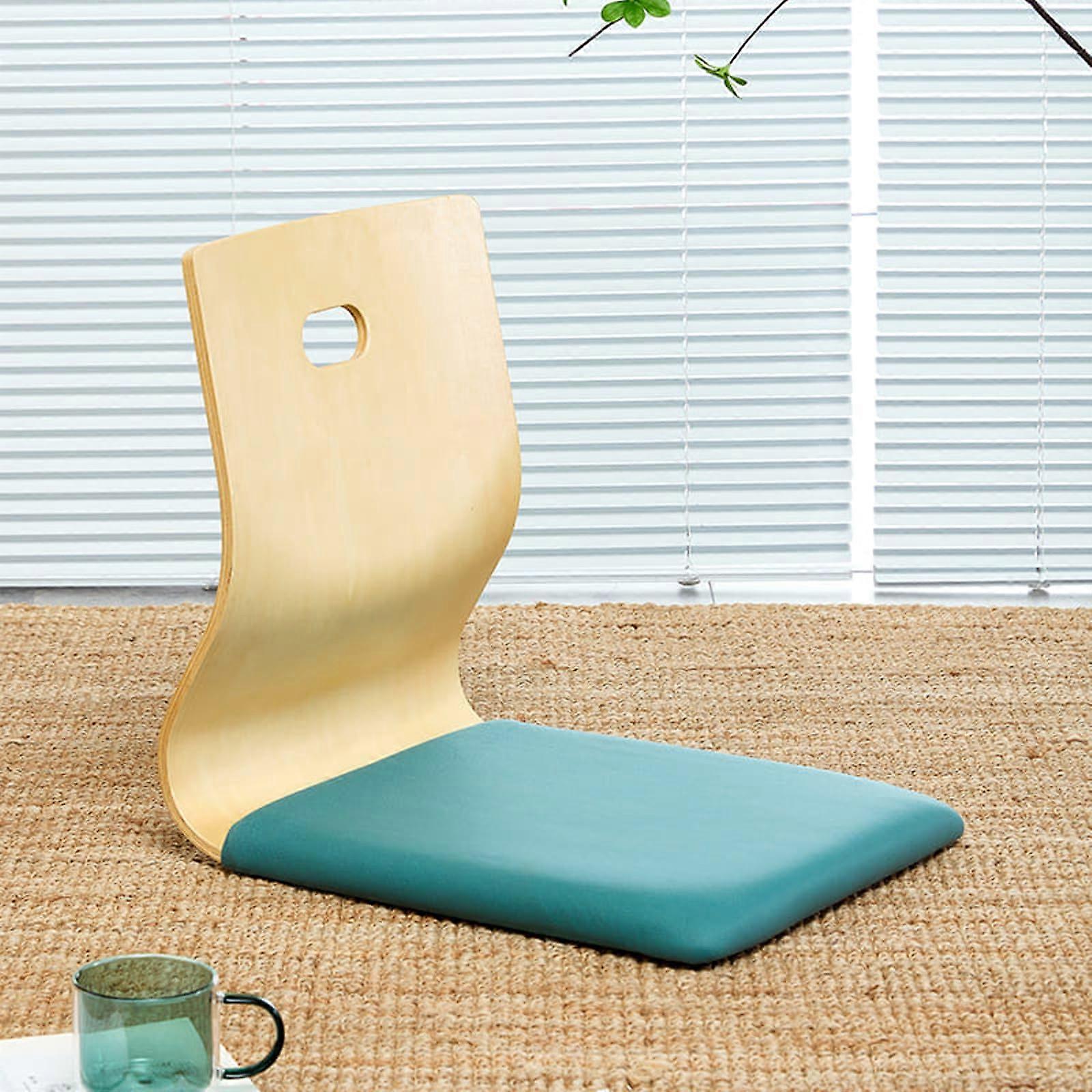 Japanese Style Legless Chair With Cushion, 37x40x44cm, Bay Window Lazy Sofa For Meditation And Reading, Accent Furniture