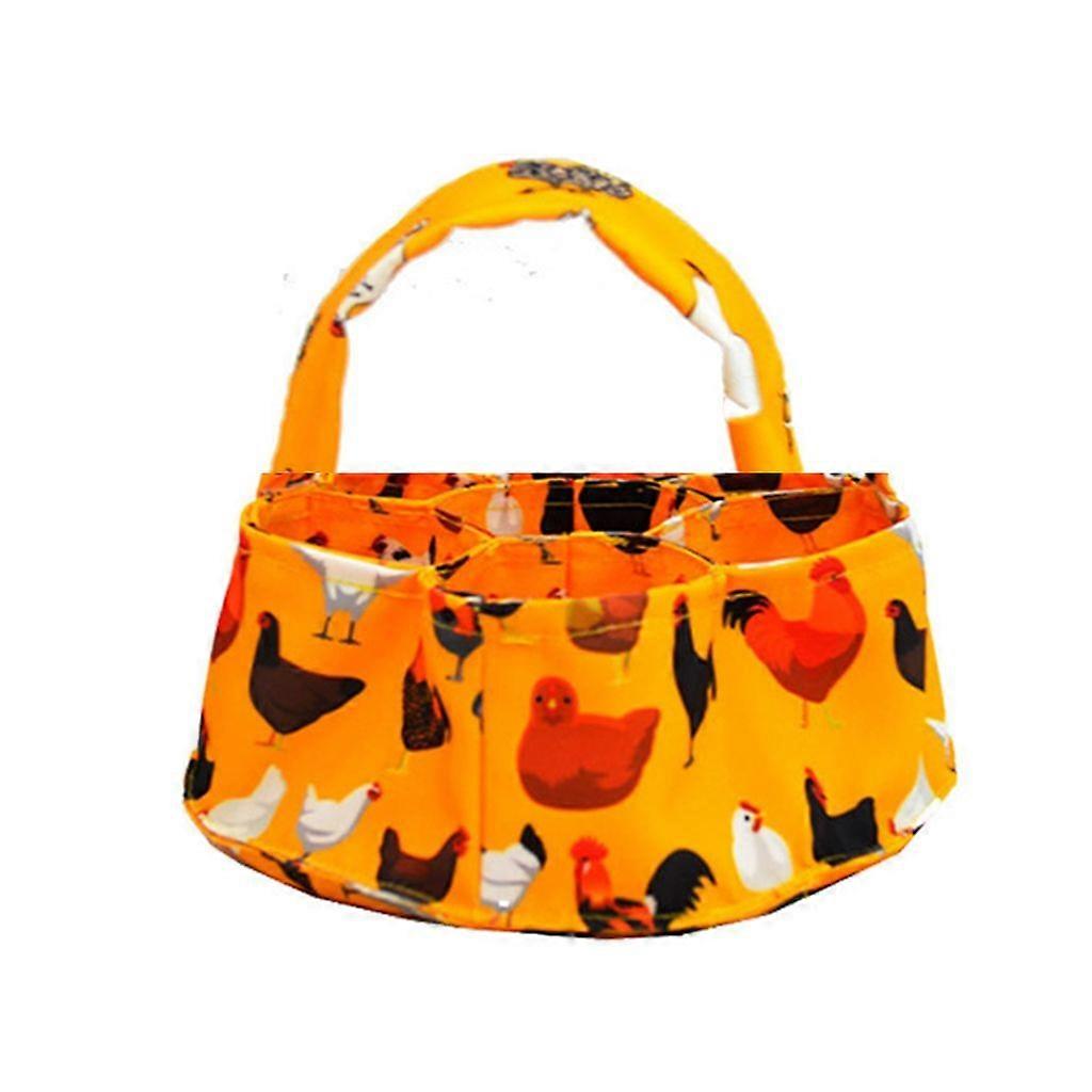Foldable Eggs Collection Basket 7 Pockets Chicken Eggs Storage Bag Convenient Collecting Bag for Home Farm Garden Use