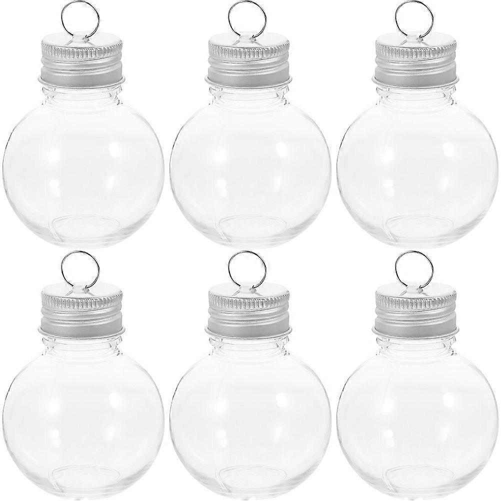 6pcs Convenient Clear Bottles Portable Empty Bottles Household Beverage Bottles Candy Bottle