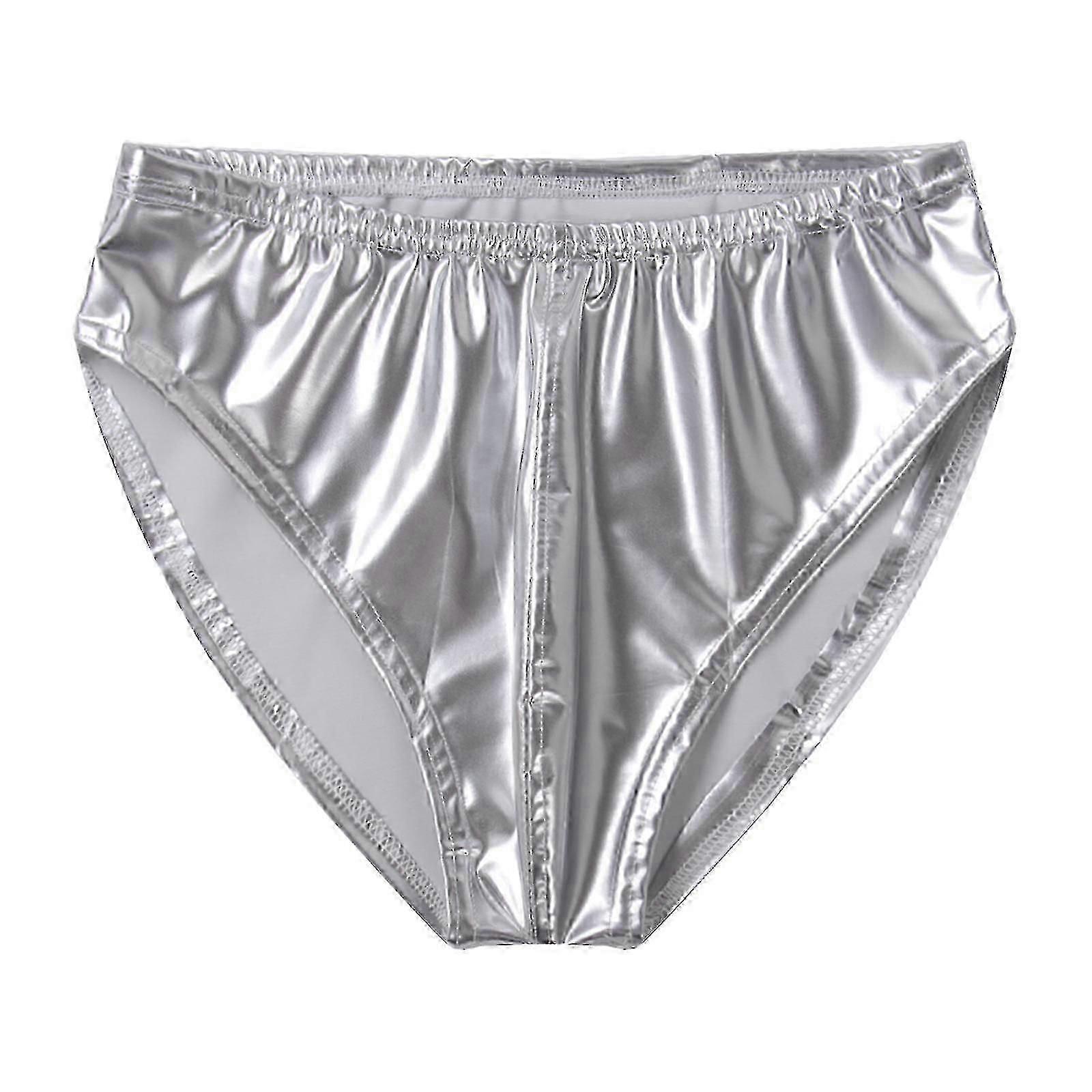 Miesten klubialusvaatteet, joissa on märkä ilme ja kiiltonahkahousut