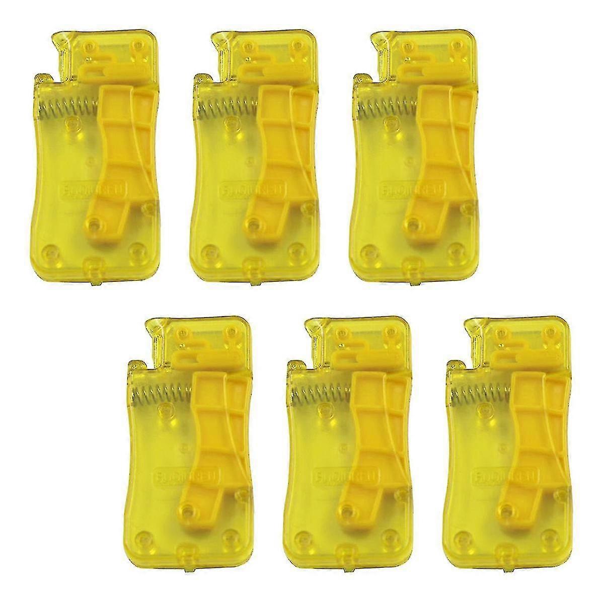 Threader, Home Threader, Needle Threader For The Elderly, Needle Threader, Needle Threader, Hand Sewing, Advanced Quick Needle Reader (yellow) (6pcs) 
