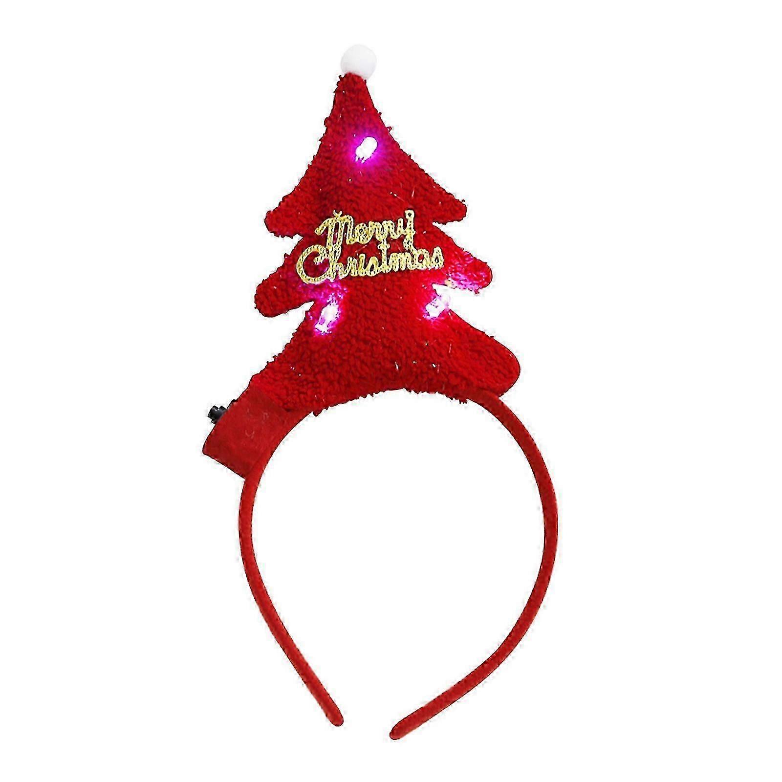 Led Christmas Hat Headband Christmas Hair Hoop Led Christmas Headband Christmas