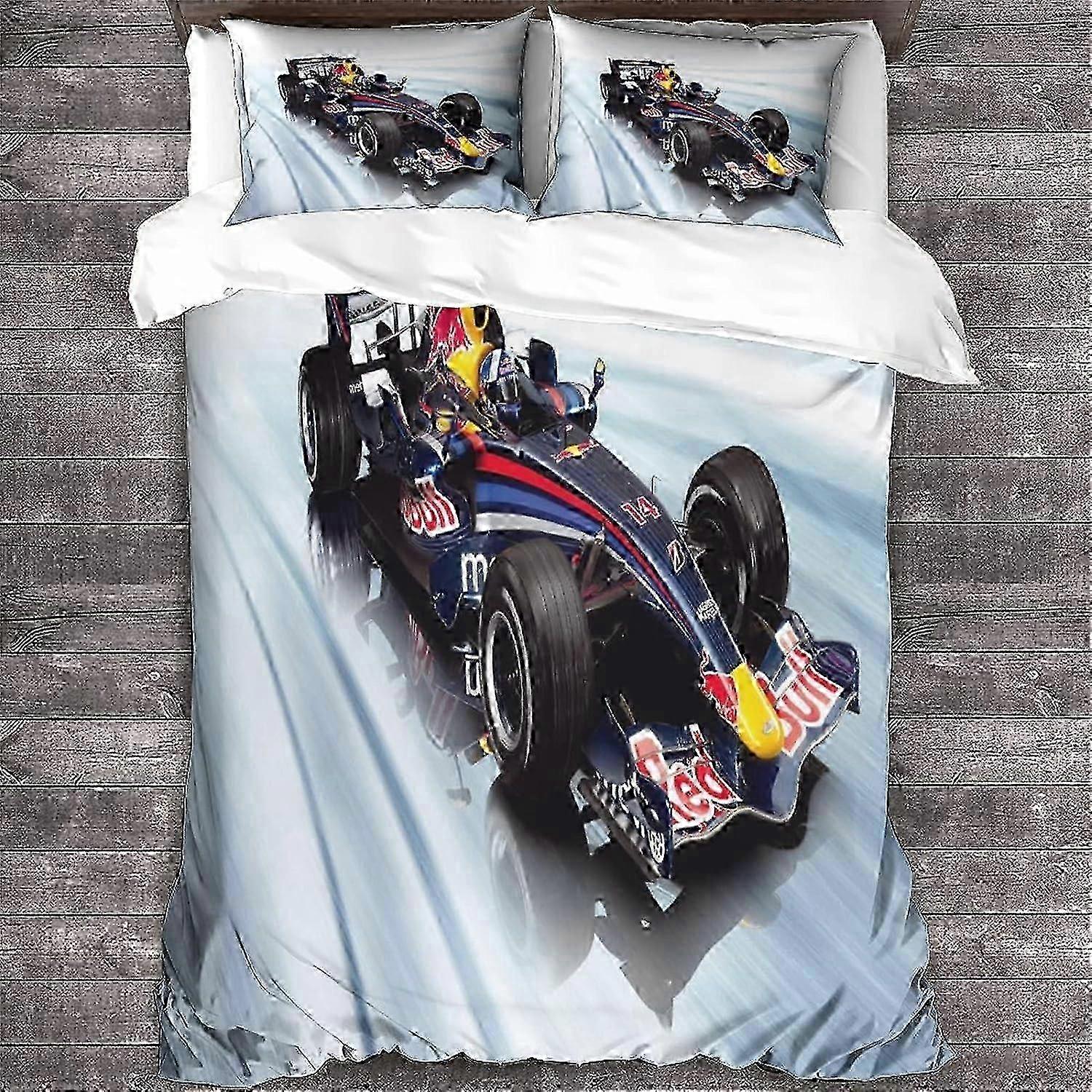 قطع F غطاء لحاف مجموعة D سباق فورمولا طباعة الفراش لحاف غطاء لحاف ، فائقة النعومة هيبوالرجينيك ستوكات مزدوجة 135 * 200 سم
