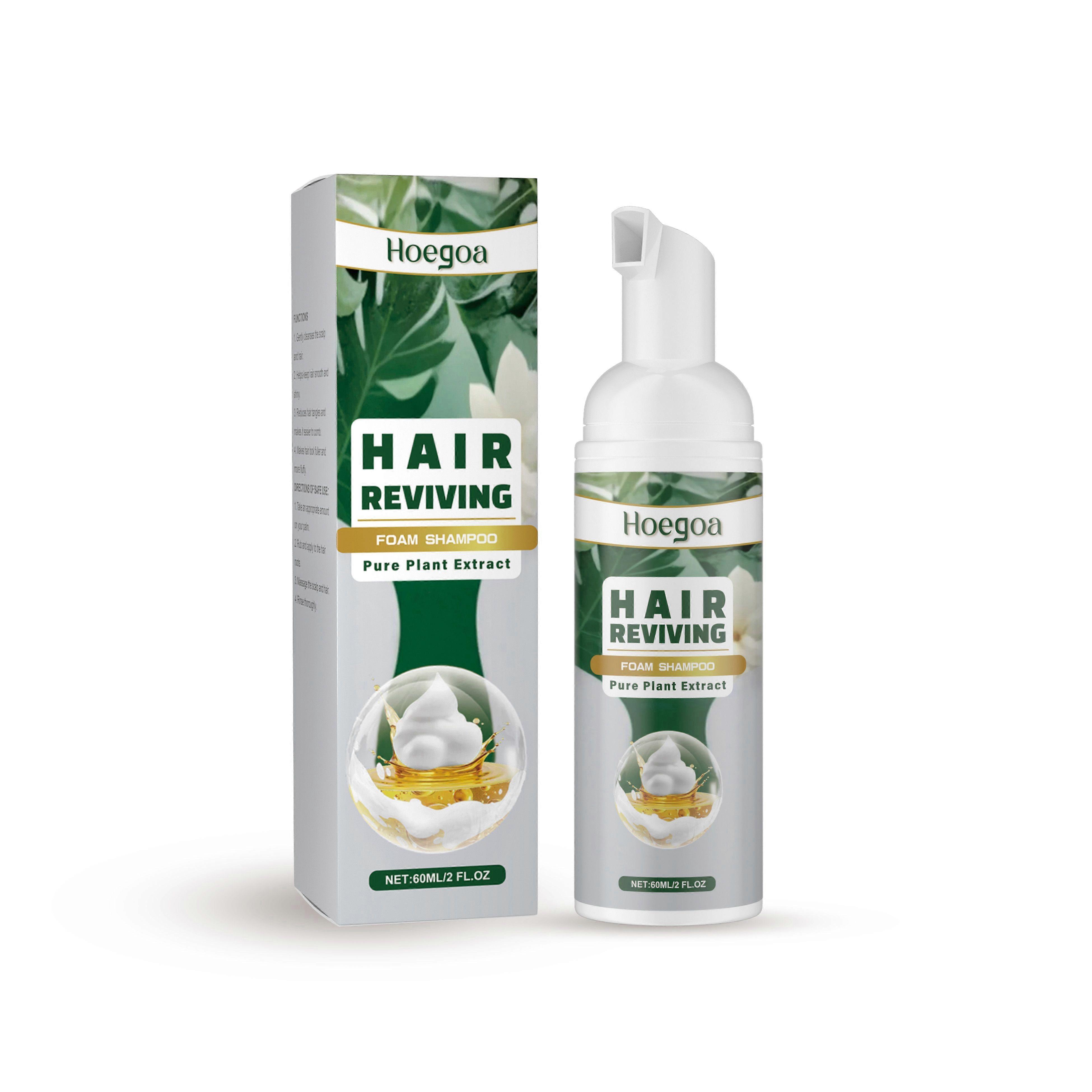 Hoegoa Plant-Based Foam Shampoo Is A Gentle, Cleansing, Smooth And Hydrating Shampoo For Fluffy And Three-Dimensional Hair