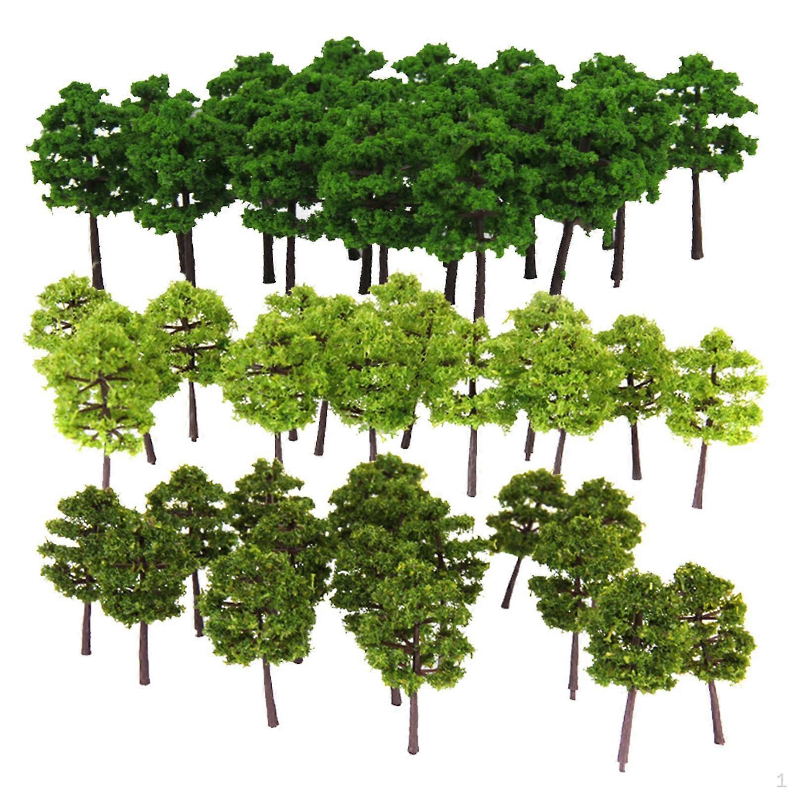 120pcs Model Train Layout 1:250 Trees Scale 50mm