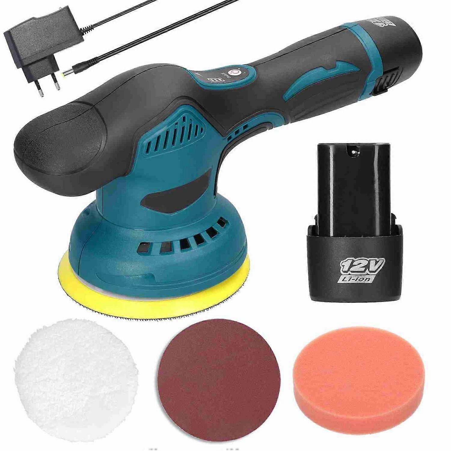 Cordless Eccentric Car Polisher 8 Gears of Speeds Adjustable Electric Auto Polishing Machine Multifu
