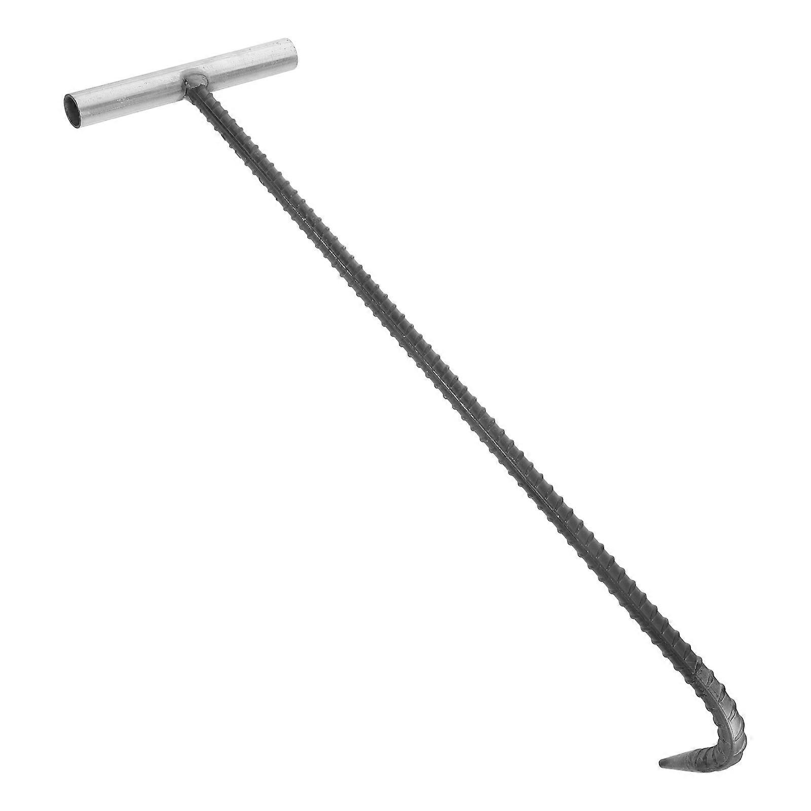 Manhole Cover Hook Steel Tool for Lifting with Enhanced Grip Design 50cm