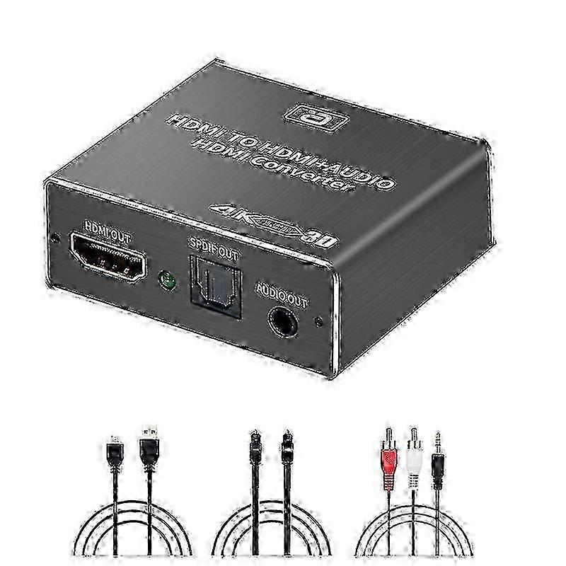 4K x 2K 3D HDMI Audio Extractor with HDCP CEC Optical TOSLINK SPDIF and 3.5mm RCA Audio Conversion