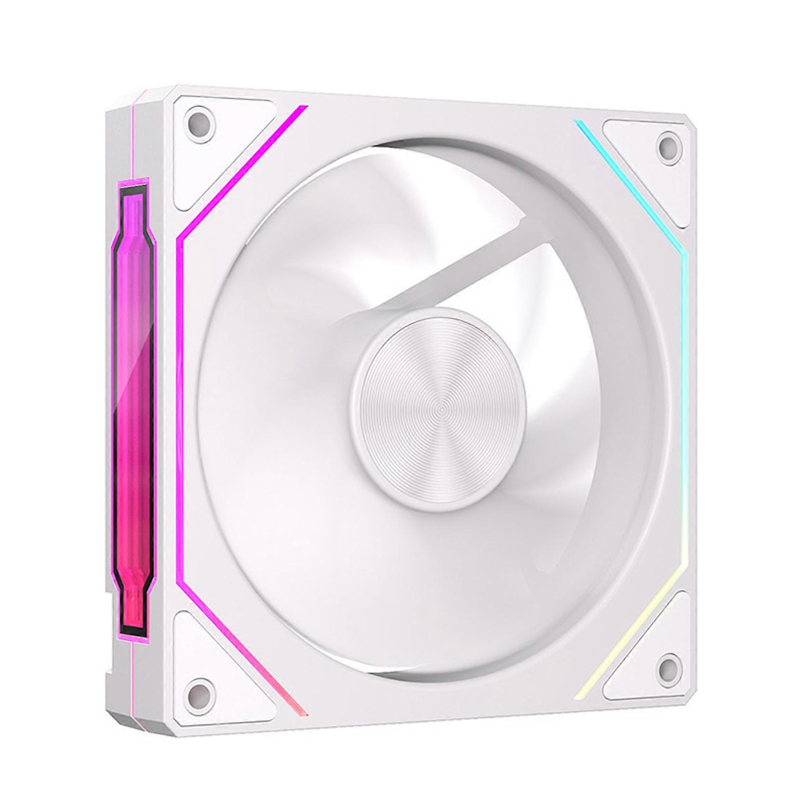 Computer Cooling Fan 120mm CPU Fan 800-1600RPM Double Color Option ARGB Reverse/Forward Case Fan  White