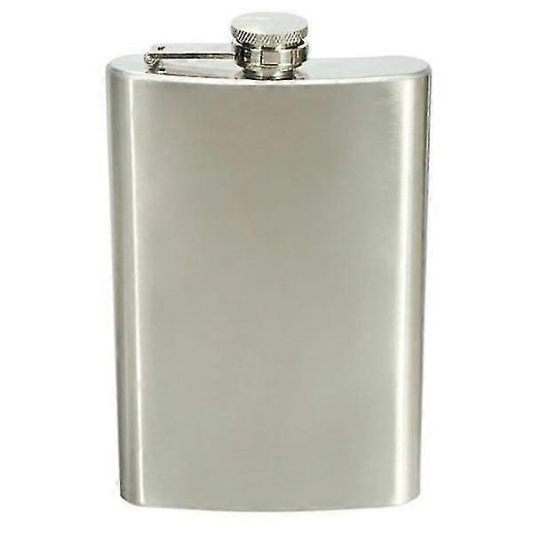 1pc Flat Jug Stainless Steel Convenient Practical Hip Flask With Funnel For Home