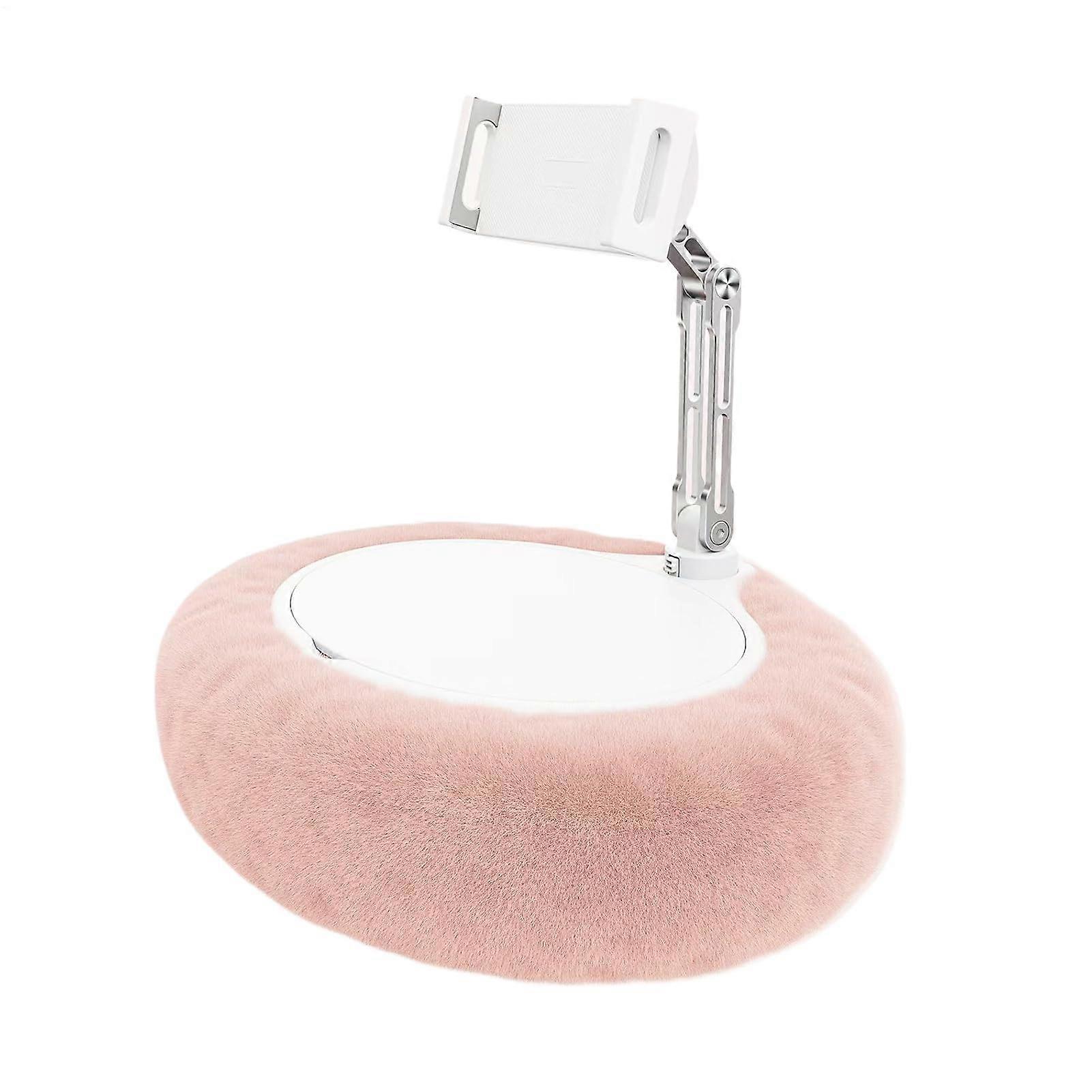 Tablet Pillow Stand Rotating Phone Holder for Tablet and Phone, Anti Slip Pink Pillow Cradle for Sofa Bed Desk Couch