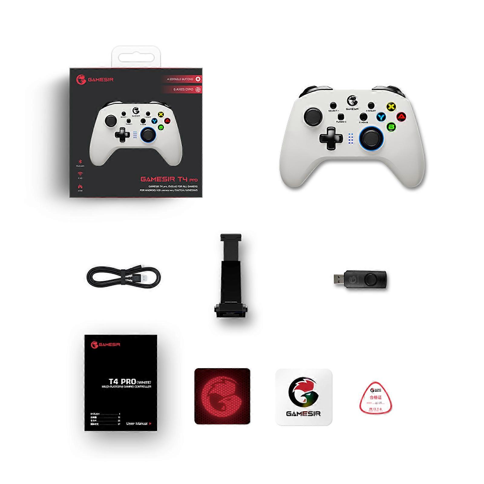 Game Sir T4 Pro Wireless Wird Controller Gamepad für NS Arcade MFi Cloud Gaming Weiß