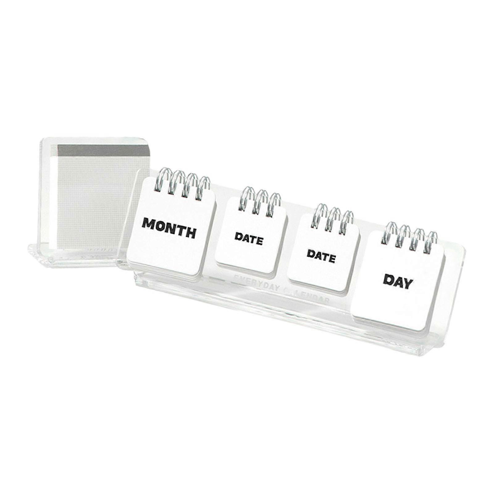 Stylish Acrylic Perpetuals Desk Calendar Modern Office Organizer with Adjustable Dates Suitable for Home and Workplace Multicolor