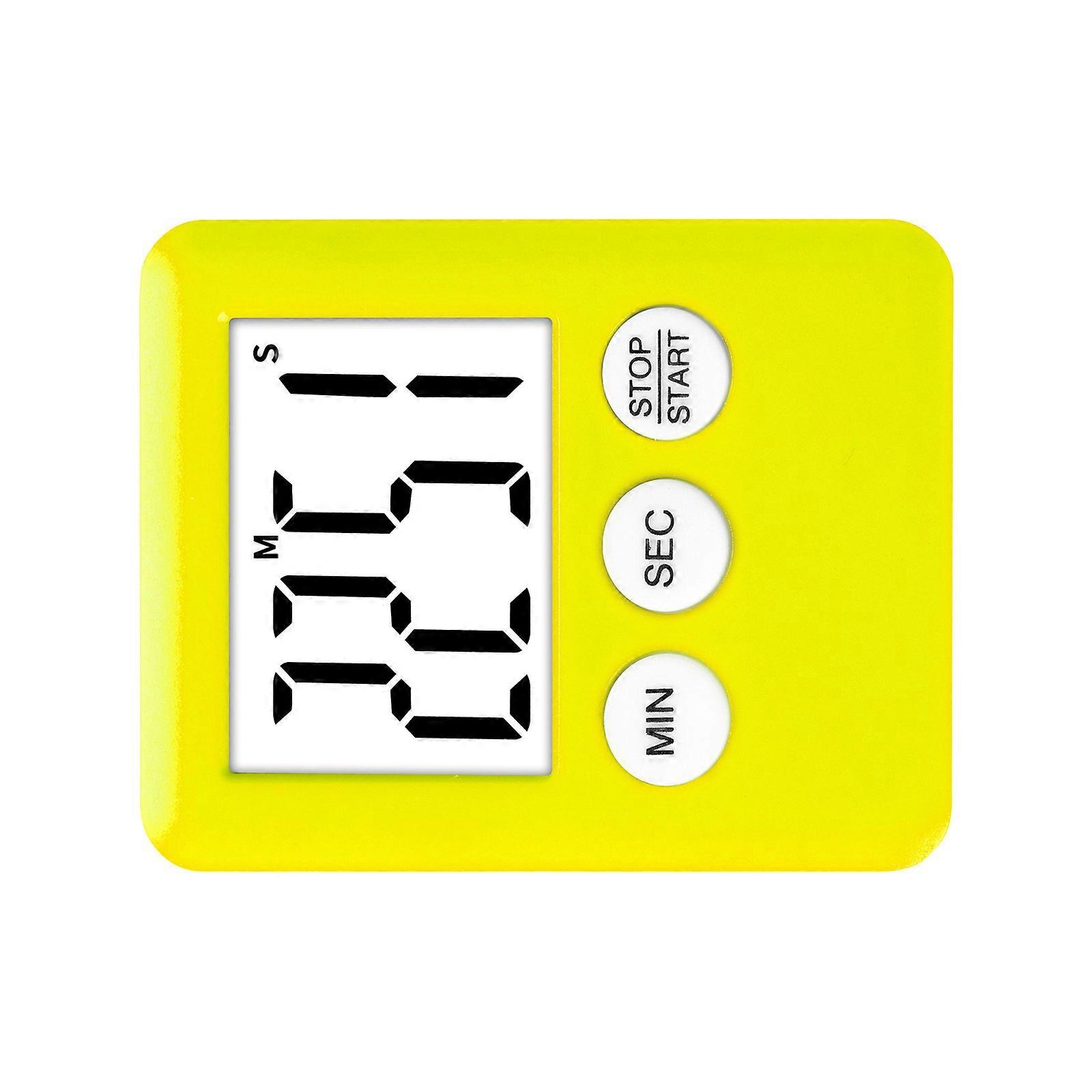 Digital Kitchen Timer Magnetic Countdown Countup Timer with Large LCD Display Easy for Cooking and Studying  Yellow