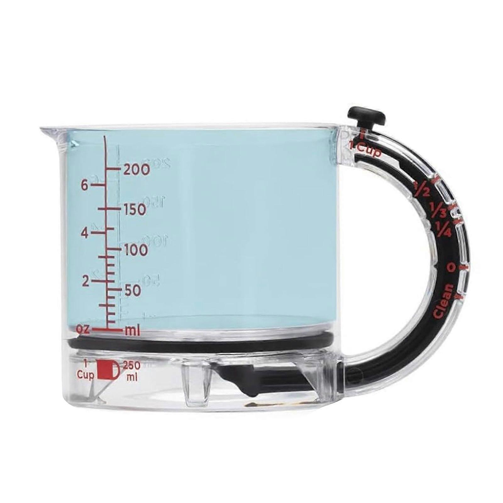 Space Saving Plastic Measuring Cup 4 Size in 1 Leak Proof Design Clear Markings for Precise Liquid and Dry Ingredient Multicolor