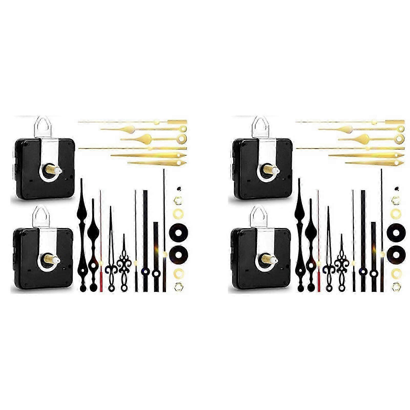 2X Quartz Clock Mechanism Kit, Wall Clock Mechanisms Mattery Powered Replacement, Clock Replacement DIY Repair Parts