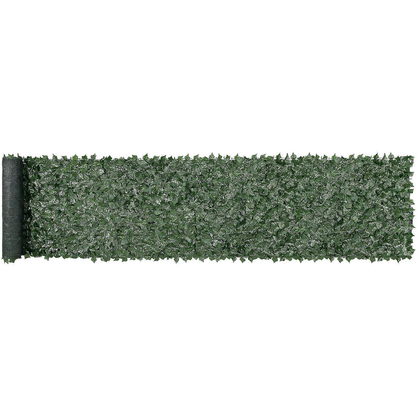 Ivy Privacy Fence, 39 x 198in Artificial Green Wall Screen, Greenery Ivy Fence with Mesh Cloth Backing and Strengthened Joint
