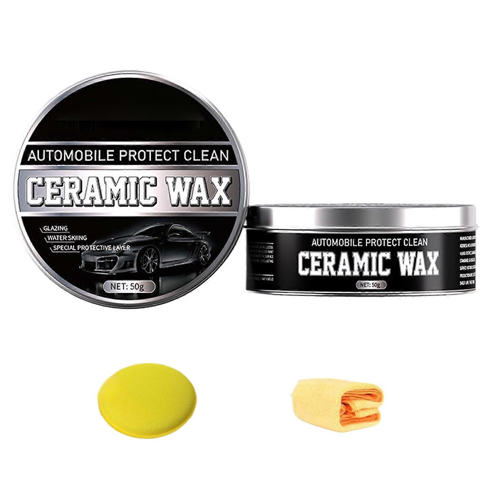 50G Ceramic Infused Car Polish Wax Restores Paint Gloss Forms Long Lasting Protective Layer Professional Detailing Wax Multicolor
