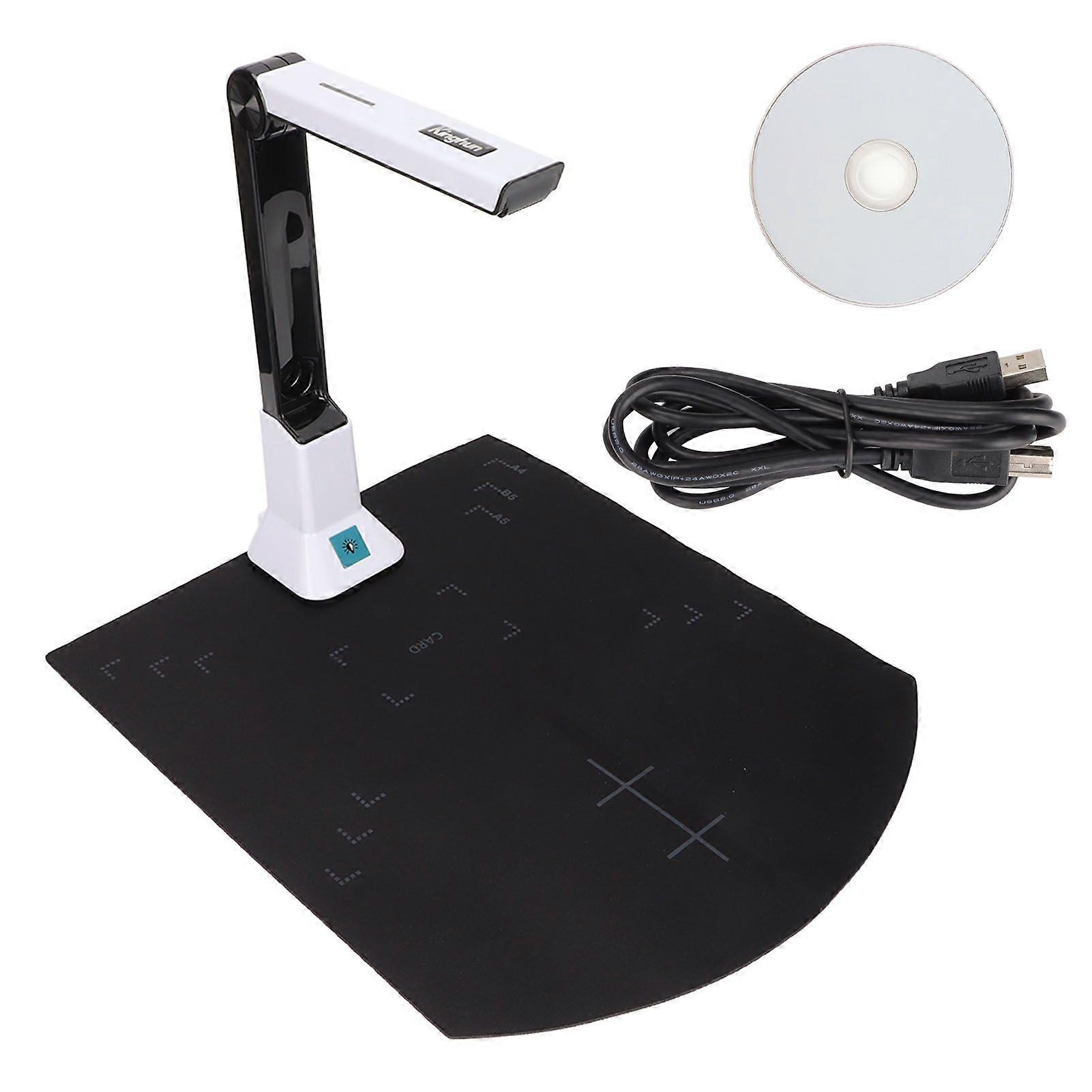 Document Camera 8 Million Pixels HD A4 Auto Focusing USB Document Camera Scanner for Scanning Files Notes Picture