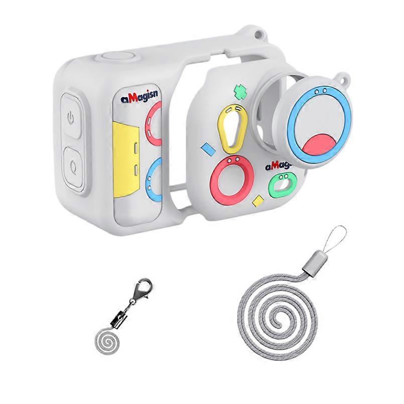 Colorful Silicone Protective Case for Insta360 Go Ultra Action Cameras Accessories (1 PCS Gray)
