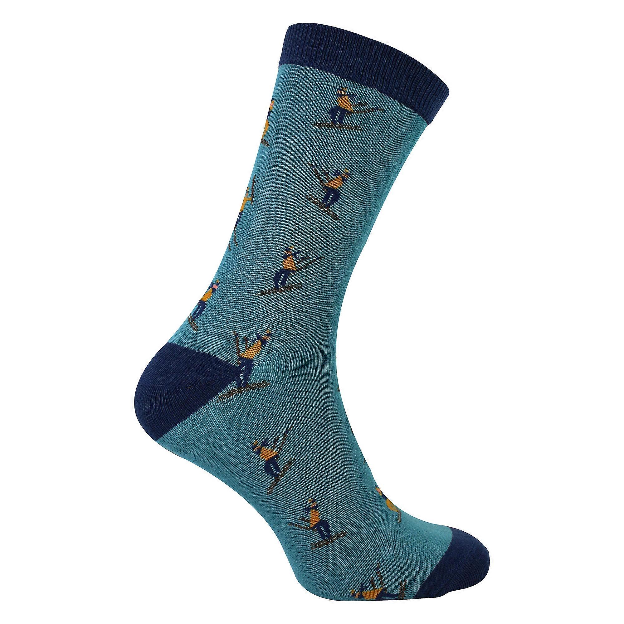 Mr Sparrow - Mens Novelty Skiing Soft Bamboo Socks