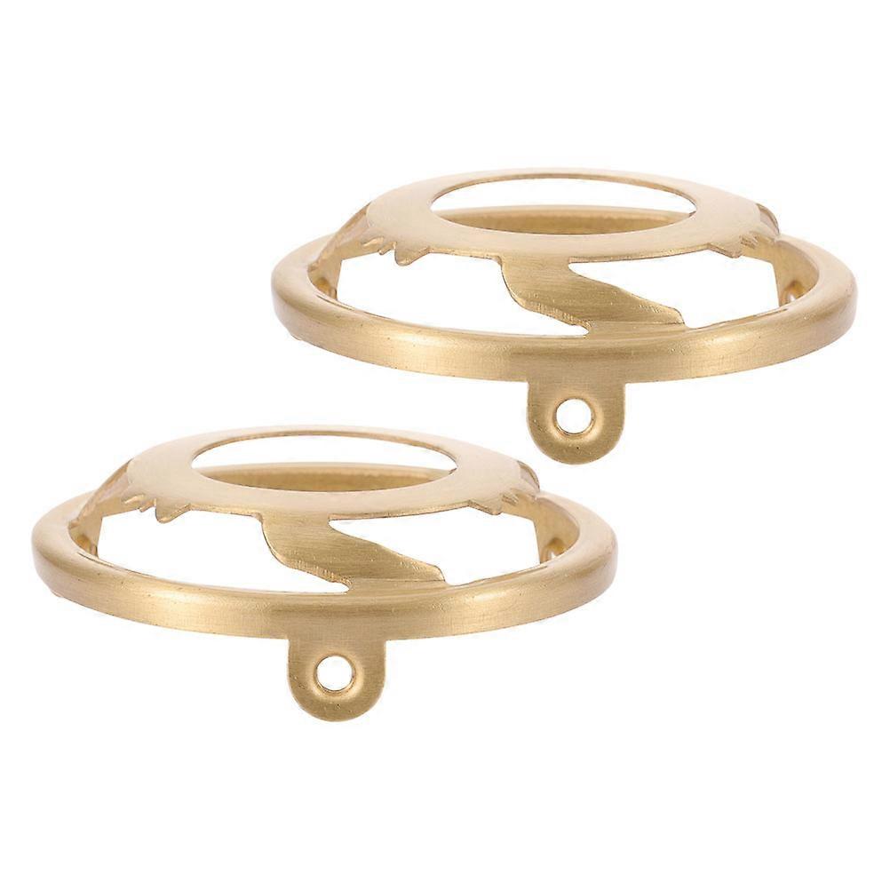 Pure Copper Lamp Holder for Lampshade 2Pcs Triangular Bracket Glass Shade Fixing Rings