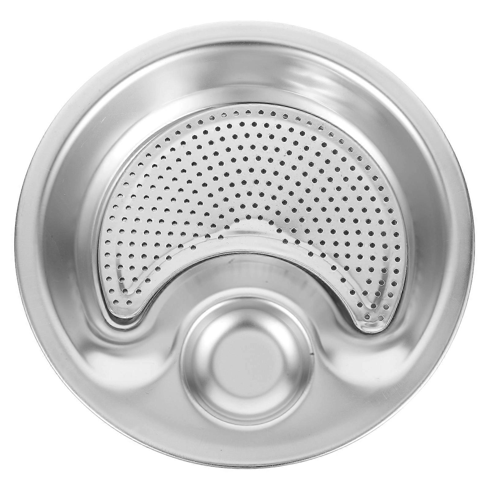 Dumpling Plate Stainless Steel for Serving Vinegar Dish 2 Compartments