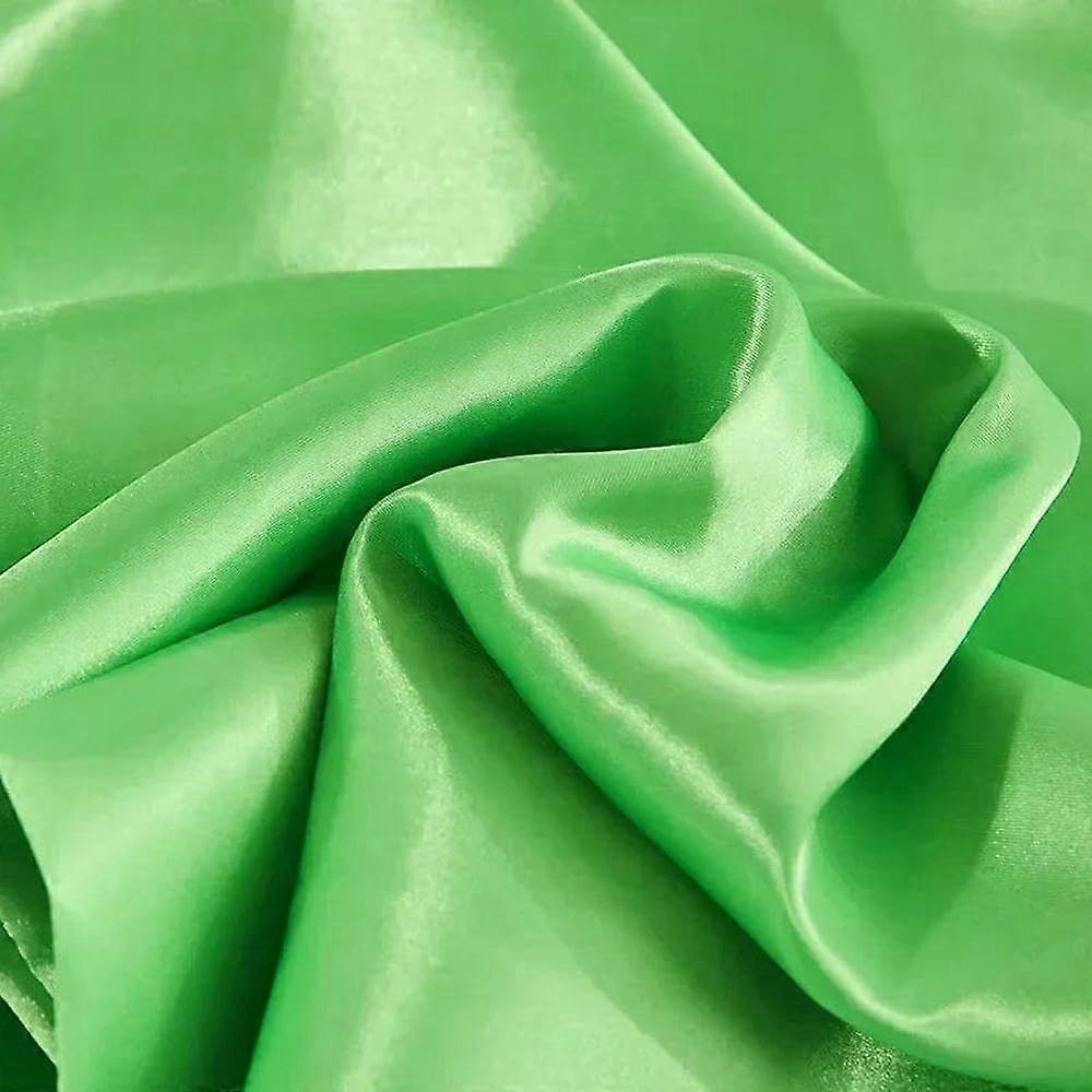 Silk Satin Pillowcase Cushion Cover Smooth Solid Color for Sofa Bed Decor Green 50x50cm
