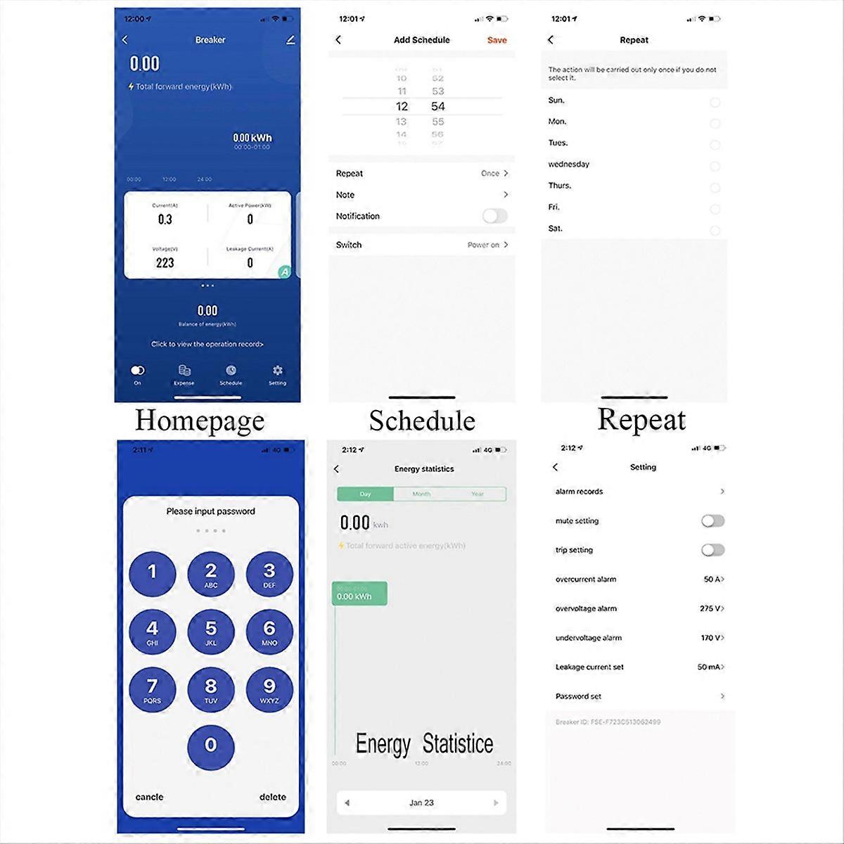 WiFi Smart Circuit Earth Leakage Over Under Voltage Protector