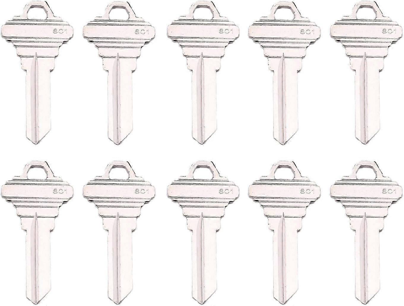 SC1 Brass Blank Key Blanks 10 Pack of Uncut Blank Keys Copper Structures Blank Keys   SC1 10 PACK